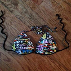 Colorful bikini halter top