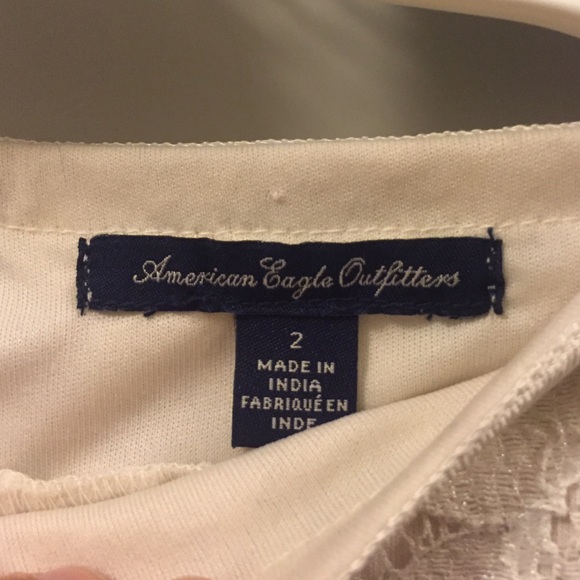 American Eagle Flowy Off White Cream Lace Skirt - Picture 2 of 3