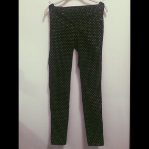 H&M Skinny Fit Black and White Polka Dot Jeggings
