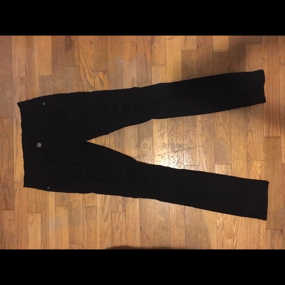 black rue 21 ripped jeans size 3/4