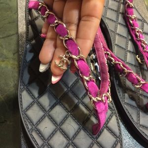 Purple Chanel flip flops size 40****sold**