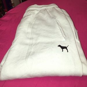 Pink Victoria's Secret campus sweatpants