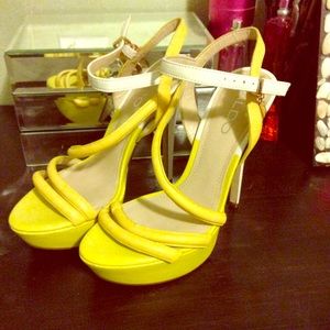 Yellow Aldo shoes
