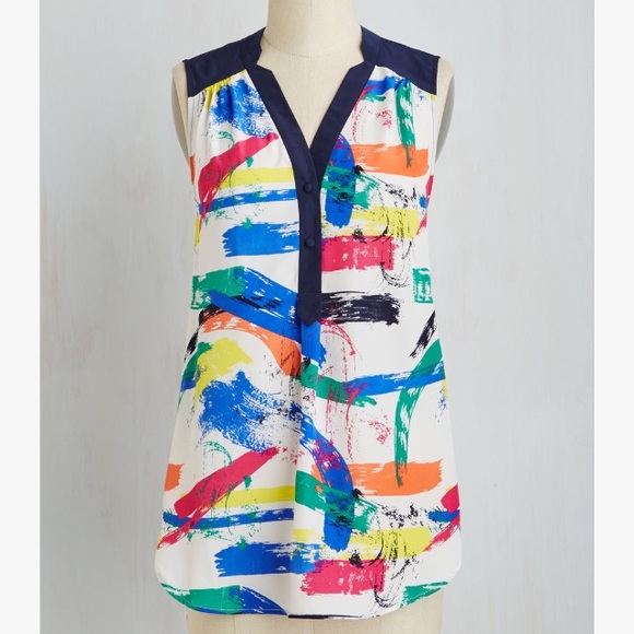 Girls About Easton Tunic in Brushstrokes - Picture 1 of 3