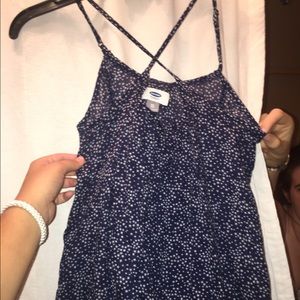 Navy stars tank top