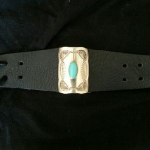 Auth Navajo Turquoise/Sterling Infants Bracelet