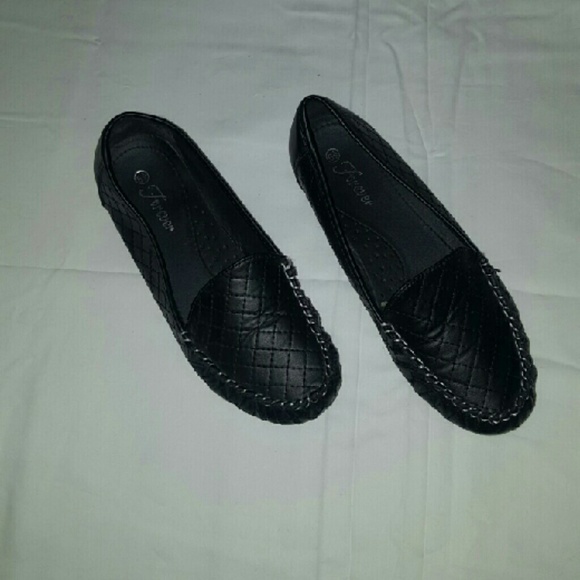 black loafers