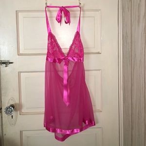 Frederick's of Hollywood pink babydoll