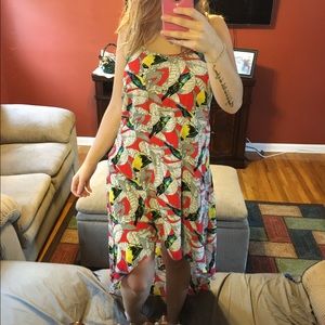 Love Tree Patterned high-low maxi dress