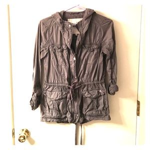 Grey A&F cargo jacket