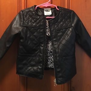 Black leather jacket
