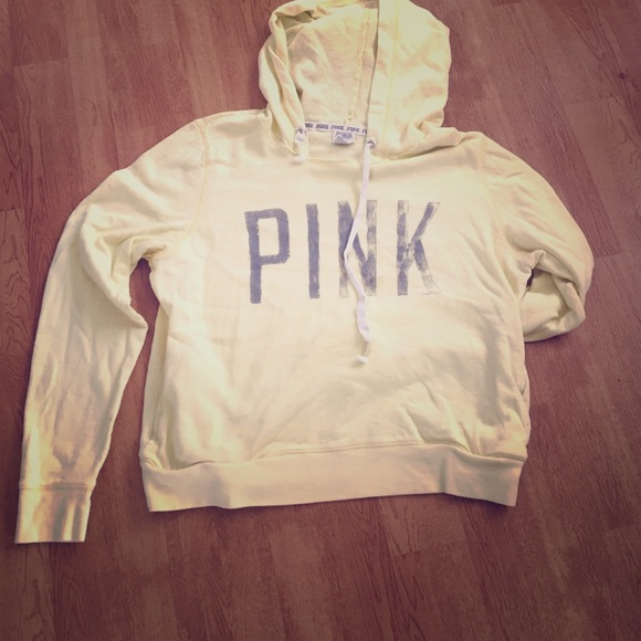 Pink hoodie.