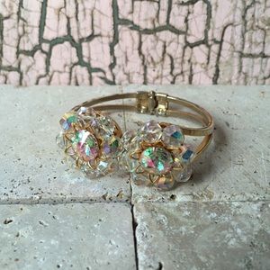 Vintage Rhinestone Clamper Bracelet