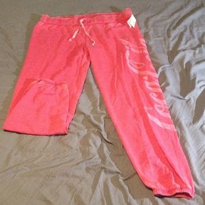 Coca Cola vintage pink Capri sweats, Sz L, NWT