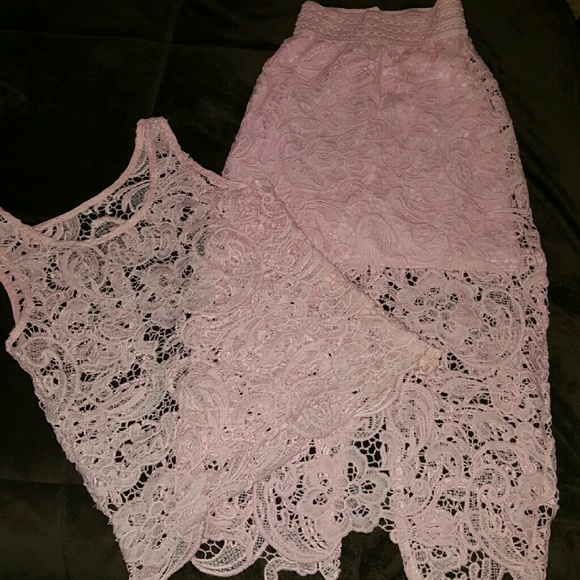 2 piece Lace Skirt Set