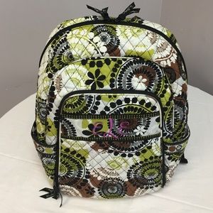 Vera Bradley Cocoa Moss Laptop Backpack