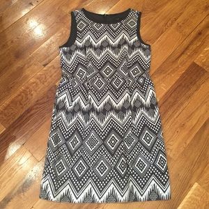 Grey and white patterned J. Crew dress
