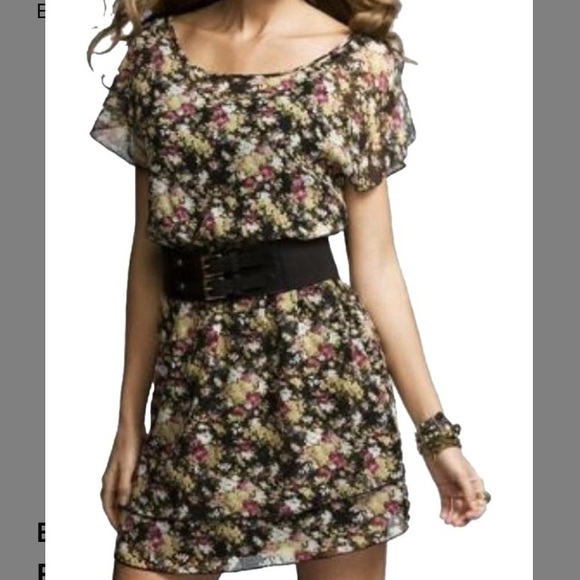 Express Floral Chiffon Dress