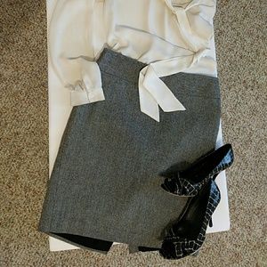 B&W tweed pencil skirt