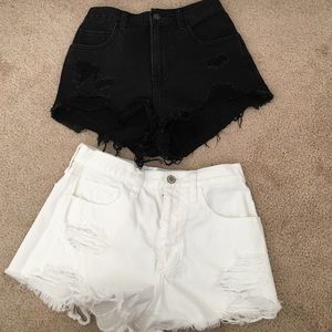 Hollister shorts (white and black)