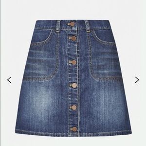 A-line denim skirt🌊