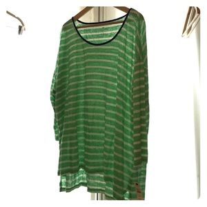 Talbots striped linen top