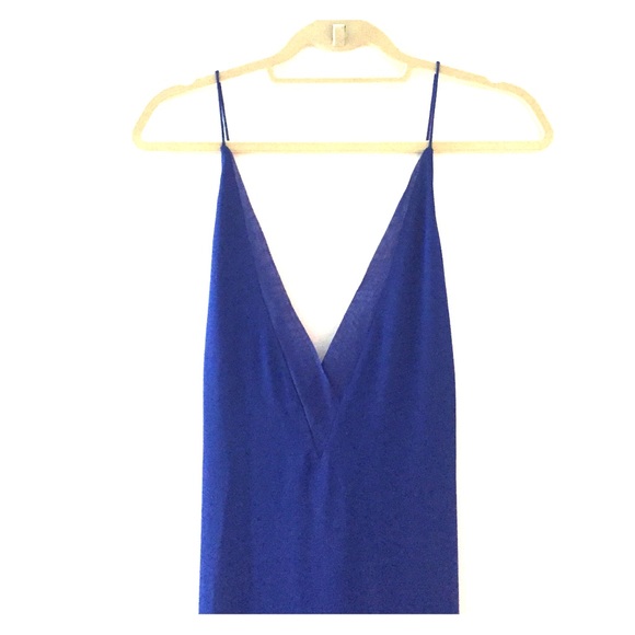 Dion Lee Sheer Fine Line Cami Dress, Marine