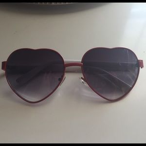 red heart shaped shades