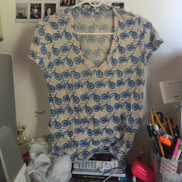 Urban Outfitters Bicycle V-Neck
