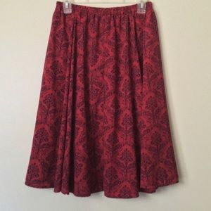 ✨Red and Navy Paisley Full Skirt✨