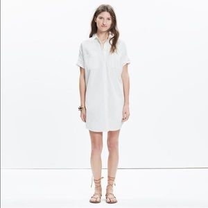 NWT Madewell Courier Shirtdress Pure White Small S