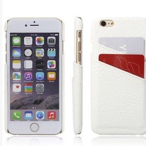✨LAST ONE!✨ WHITE CROC CARD HOLDER IPHONE CASE