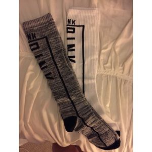 PINK knee high socks