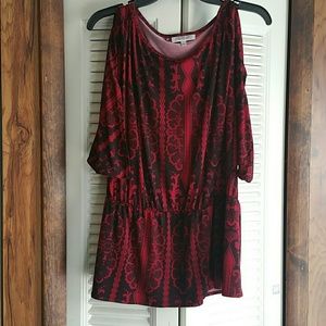 Open shoulder blouse