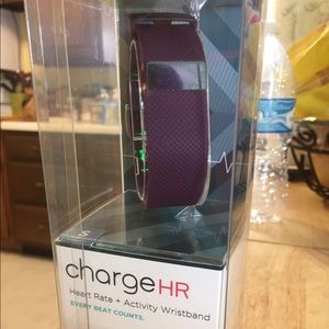 Plum fitbit charge hr. Size small