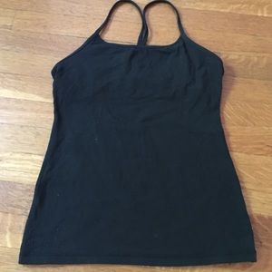 Lululemon black power Y tank