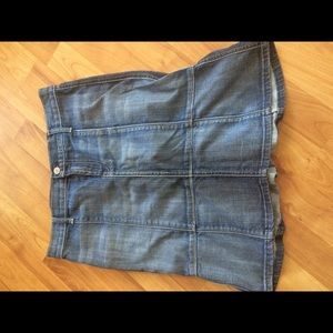 7 for All Mankind mermaid ruffle Denim skirt
