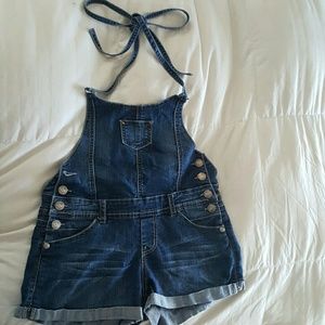 Denim Overall shorts
