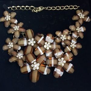 CZ by Kenneth Jay Lane Runway Flower Bib Necklace