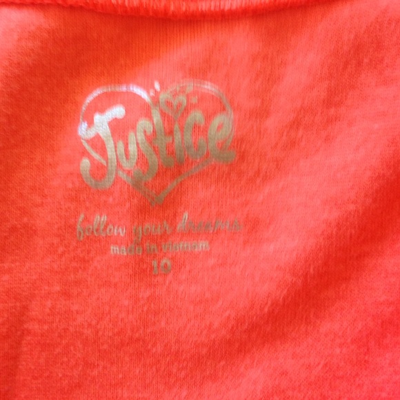 Orange short sleeve justice shirt - Picture 3 of 4