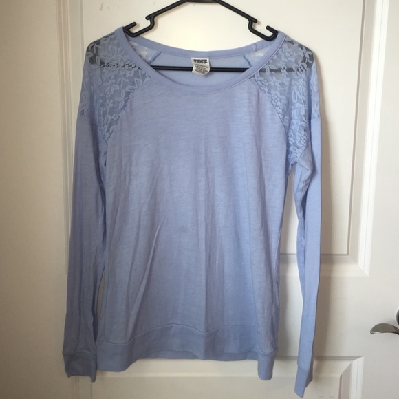 Victoria Secret PINK lace lilac long sleeve shirt