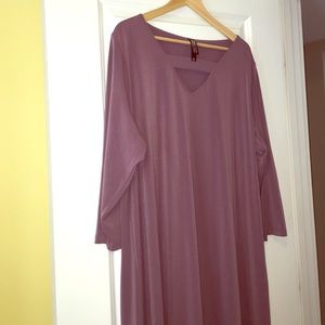 Plus size mauve dress, 3X