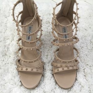 Steve Madden Strappy Nude Spike Sandals / Heels
