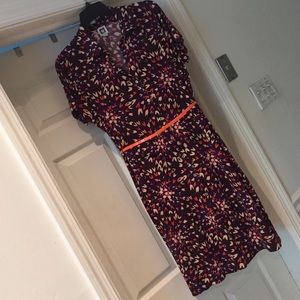 Anne Klein brown print dress