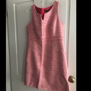 White House black market pink tweed sheath dress