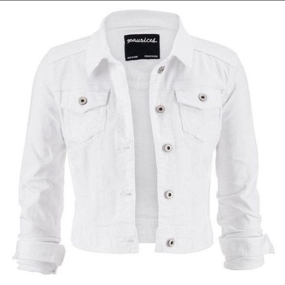 Maurices Jackets & Blazers - ✨HP✨ NWT Maurices white denim jean jacket large