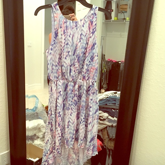 Colorful high/low dress