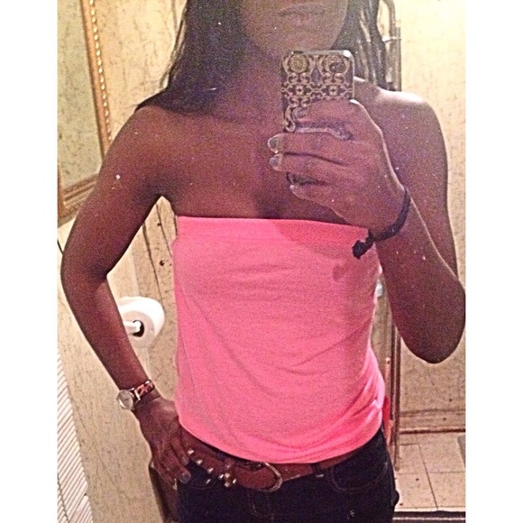 Hot pink tube top
