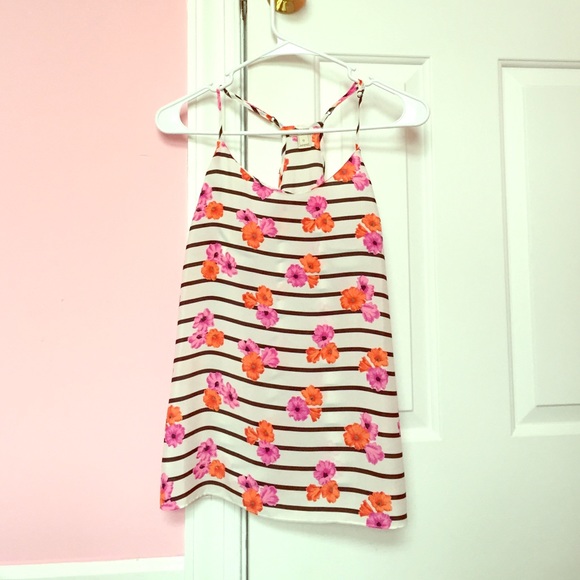 Racerback J Crew Floral Tank