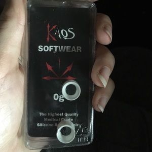 White silicone ear skins tunnels